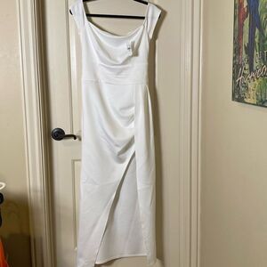 Gabrielle Union White Dress High Slit